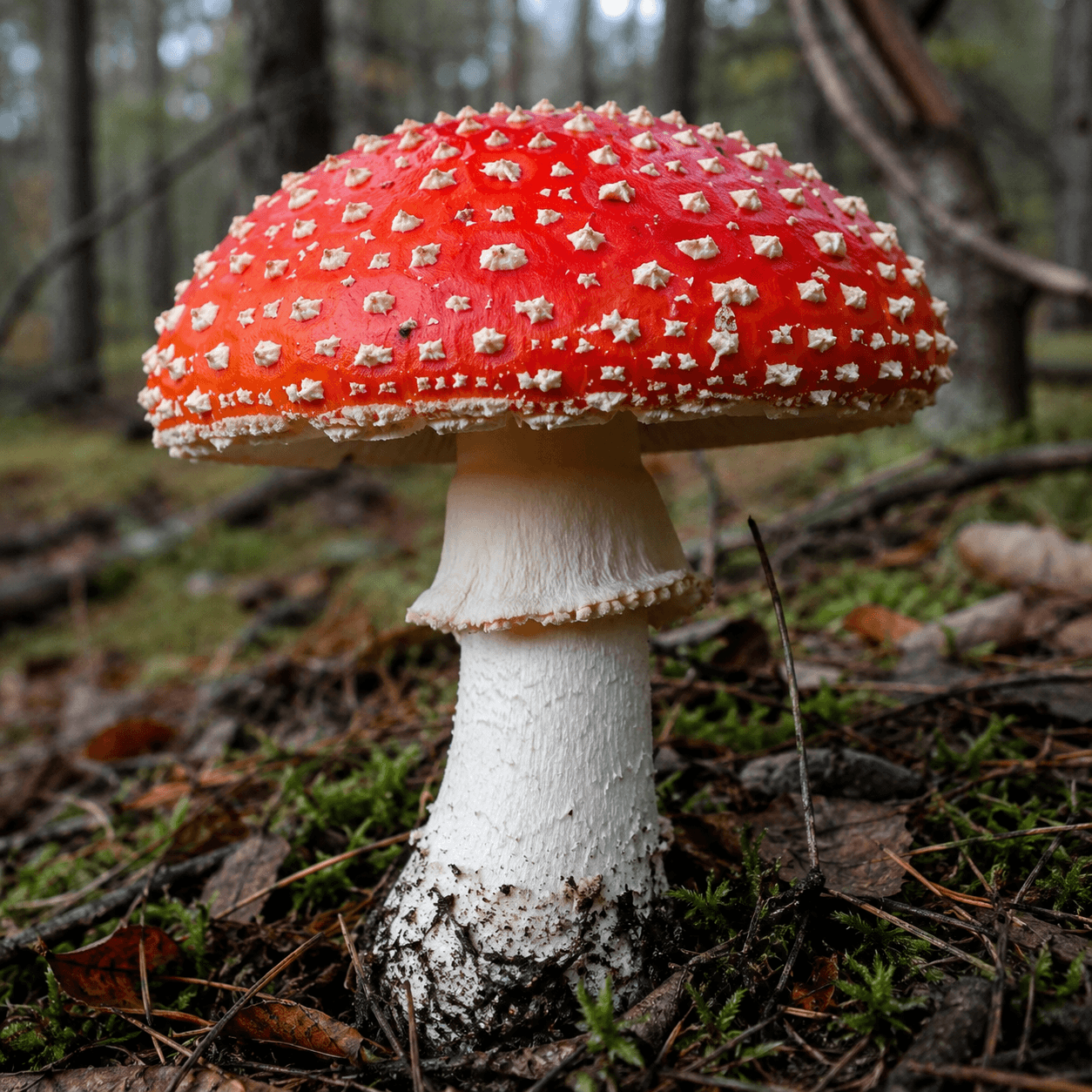 Educational visual for Amanita Muscaria profile — Amanita muscaria fungus