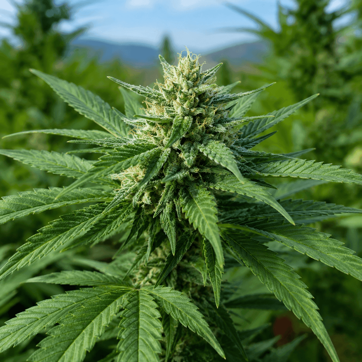 Educational visual for CBD profile — hemp plant